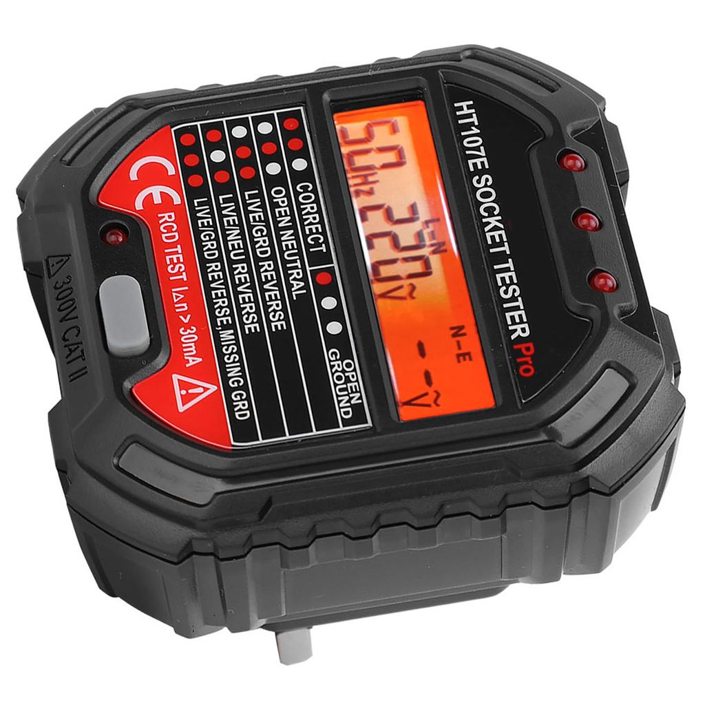 HT107E Socket Outlet Tester Accurate LCD Display Circuit Polarity Voltage Detector