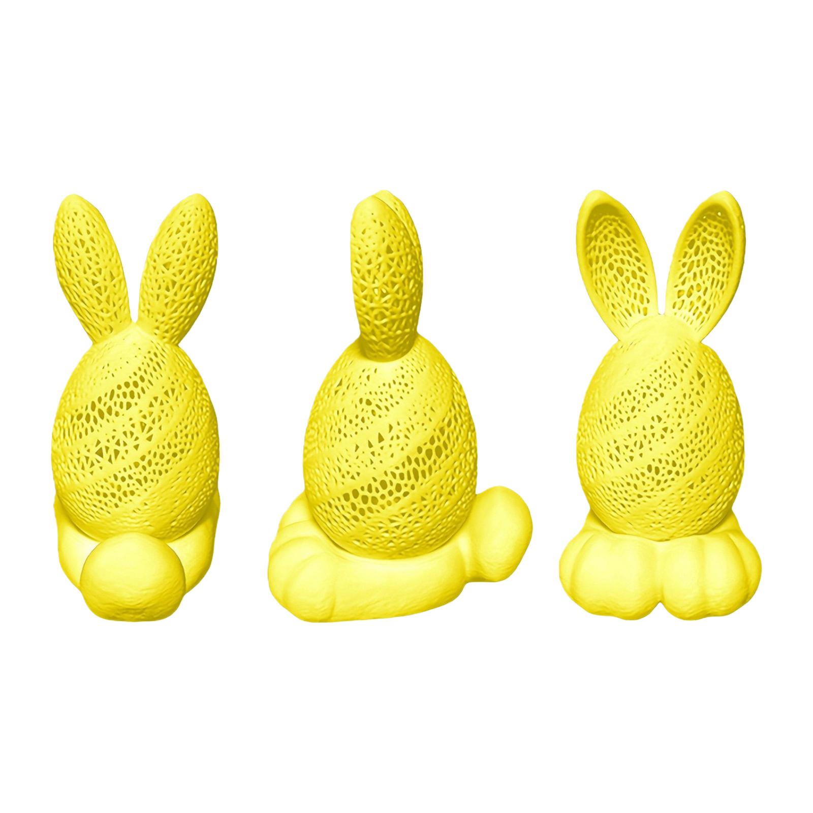 Пасхальные поделки, украшения-кролики, 3,5 дюйма, для украшения и пасхального декора, Пасхальные поделки, украшения-кролики, Пасхальные украшения жёлтый