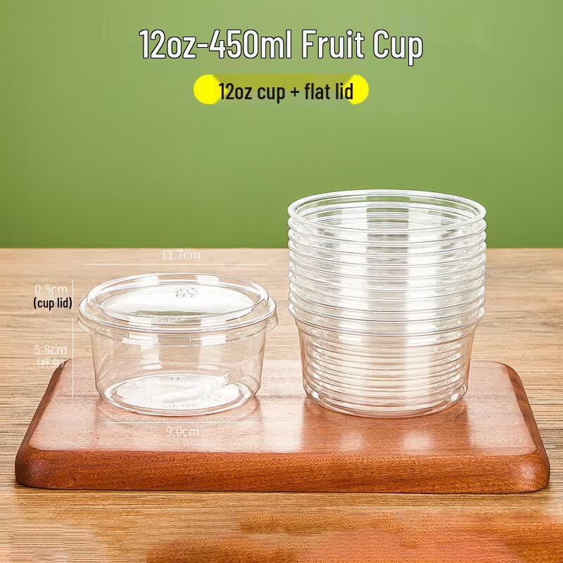 Bozhen 12oz Disposable Plastic Fruit Cups