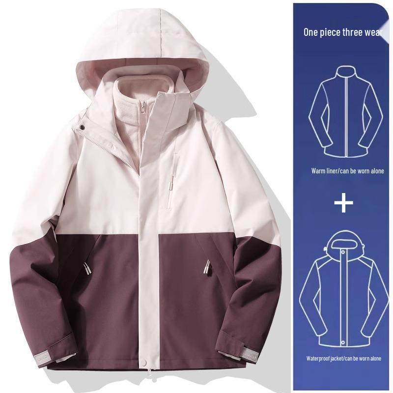 

HJCAMEL Куртка унисекс 3-в-1, отстегивающаяся, весенне-осенняя, для путешествий по Тибету, для альпинизма и активного отдыха L