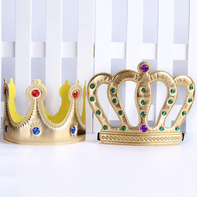King's Crown Birthday Decoration Gold Cloth Crown Headwear Birthday Decoration Props Hat Headwear Party Photography Supplies