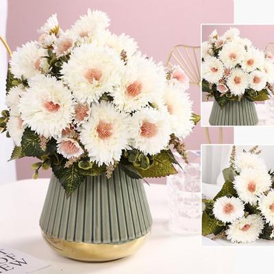 1 Bündel Seide Simulierte Chrysantheme Künstliche Sonnenblumensträuße Desktop Office Home Dekoration DIY Handwerk Halten Blumen DIY Garten Handwerk