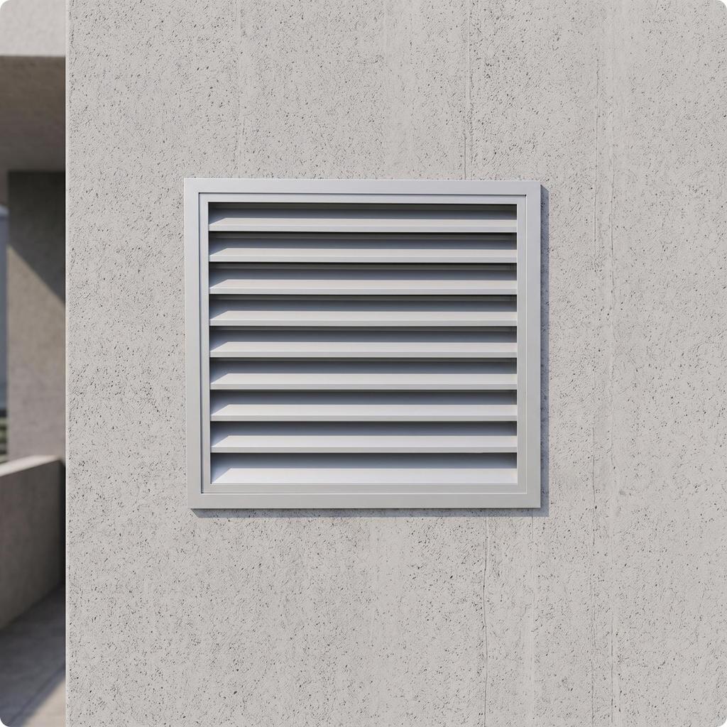 Low-Profile Aluminum Vent Cover | Wall Ventilation Grille, Louvered Vent, for