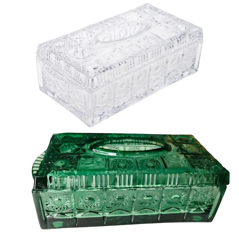 Minimalist Glass Tissue Box Organizer For Countertop Decoration And Small Item Storage Paper Towel Dispenser
