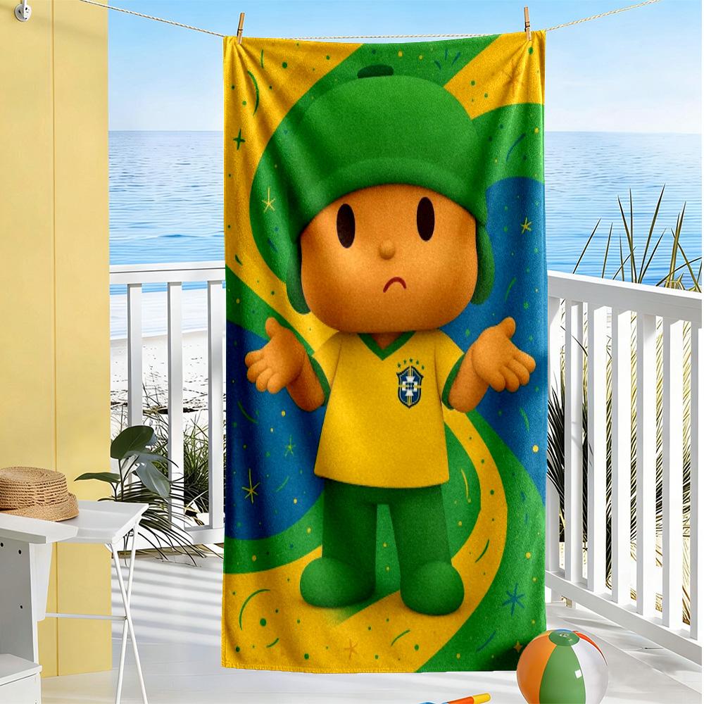 Pocoyo Beach Towel Quick-Dry Soft Microfiber Comfortable Lightweight Suitable for Swimming, Gym, Camping, Yoga Vacation