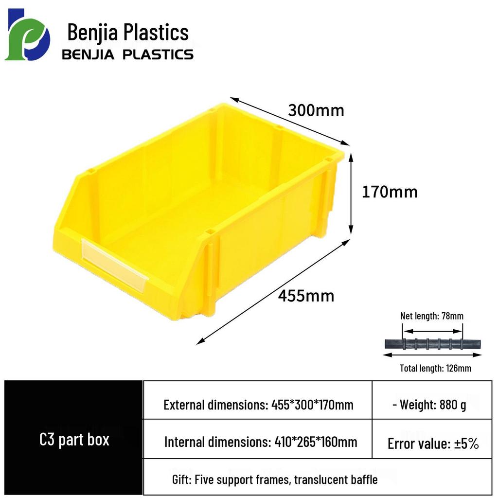 Large Wall-Mounted Plastic Screw Organizer with Compartments