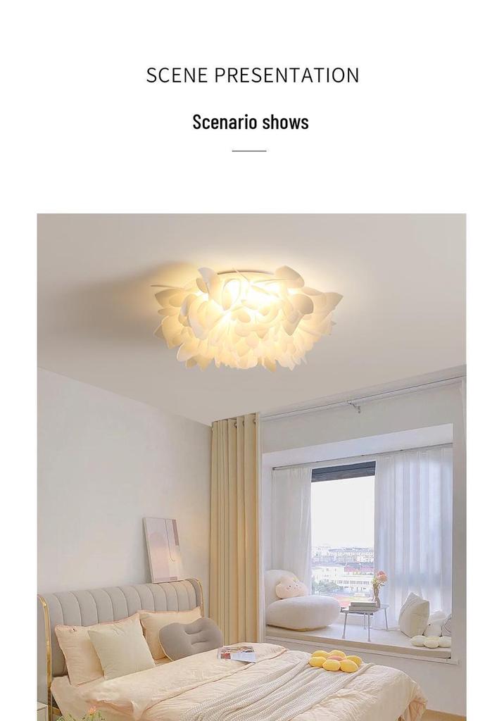 Modern Petal Ceiling Light: Minimalist Design for Bedrooms and Living Rooms