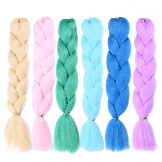 Dam Jumbo Crochet Braiding Ombre Color Synthetic Kanekalon Hårförlängningar