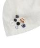 BAUF Button Fluffy Beanie [Ivory]