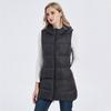 Autumn and winter white duck down vest women's winter down vest wear with medium and long hooded vest jacket