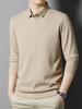 Fake Two-Piece Long-Sleeved Sweater Men's Undershirt New Knitwear Top Autumn and Winter Thickening Sweater