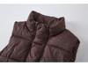 2025 Korean Unisex Casual Warm Stand Collar Short Loose Vest Jacket for Autumn/Winter