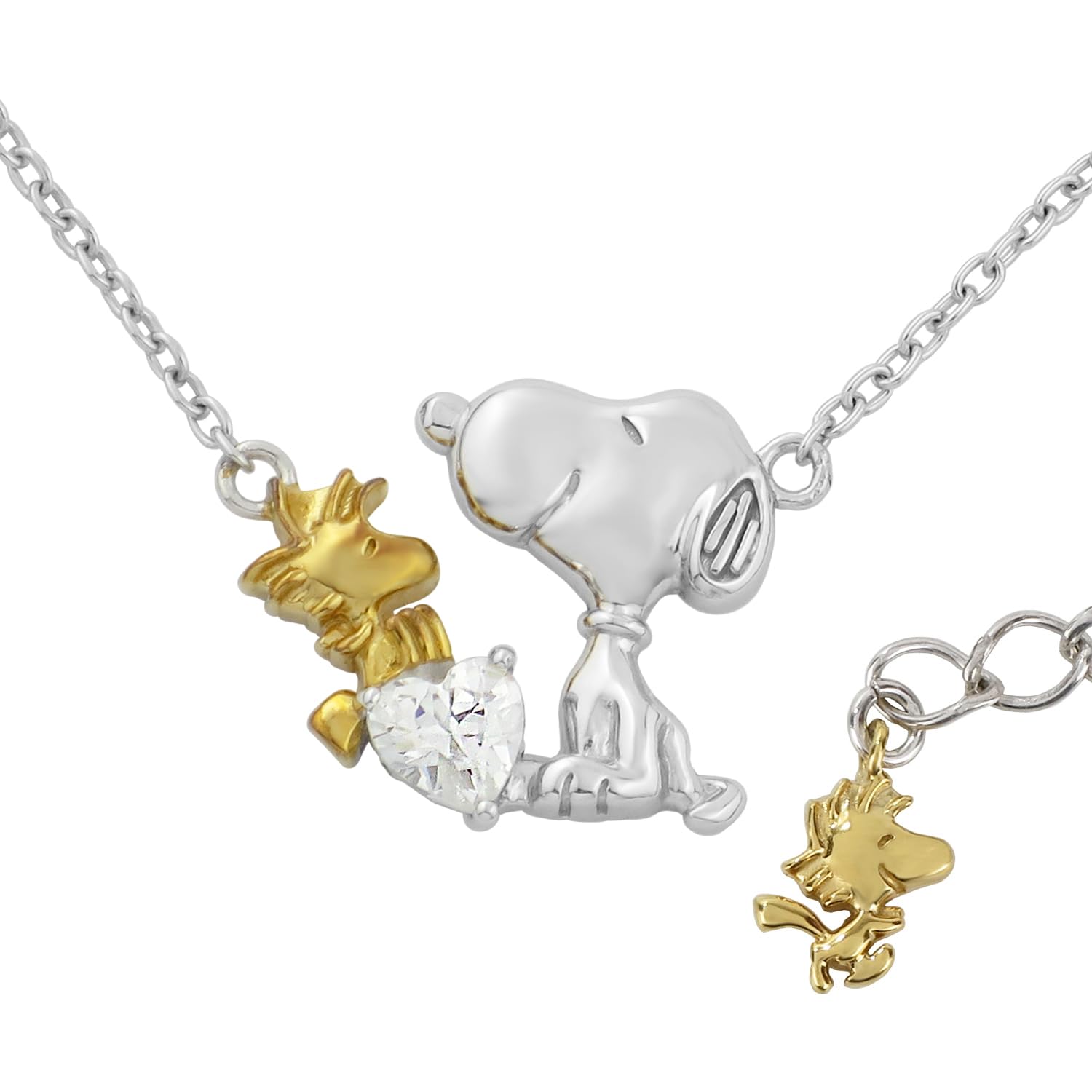 

Snoopy Limited Original Model Snoopy Woodstock Heart Silver 925 Necklace Official [SNOOPY]