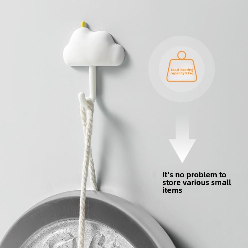 Bohrfreie Wandmontage-Silikonhaken für Wohnheimtüren, selbstklebende und spurlos entfernbare Haken für Küchen- und Badezimmeraufkleber