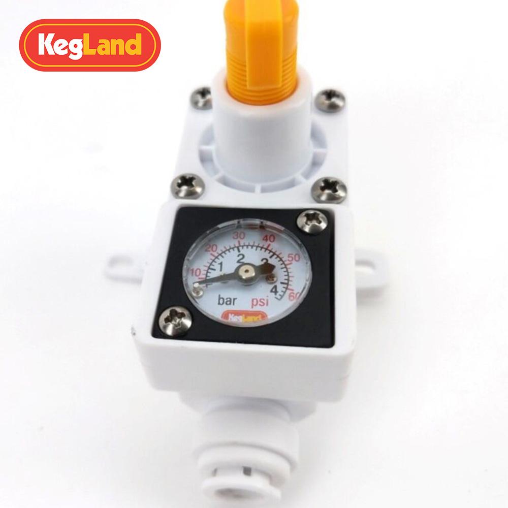 Kegland 6.35/8mm Duotight Inline Regulator 0-150/60psi Integrated Gauge Beer Accessory Home Brewing
