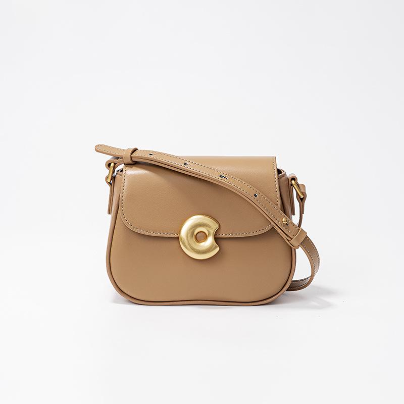 

Сумка-седло нишевая простая модная сумка через плечо ретро для поездок на работу универсальная кожаная женская сумка сумка-мессенджер сумка абрикосовый