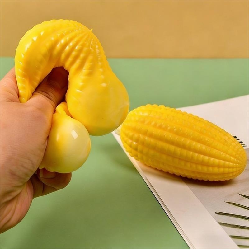 Squishy Simulated Corn Fidget Toys Soft Anti Stress Squishy Venting Corn Slow Rebound Decompression Squeeze Toy For Adults