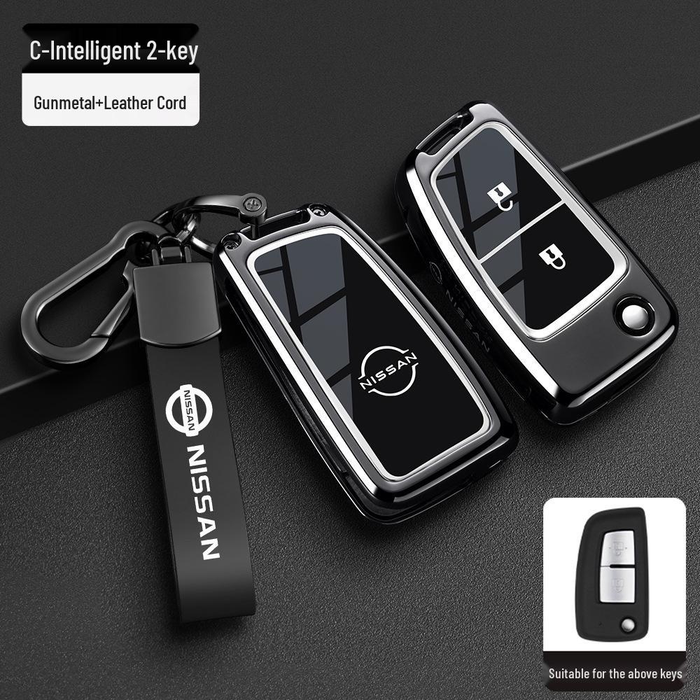 Nissan Schlüsseltasche Abdeckung: Passt für neue Sylphy, Teana, Tiida, Qashqai, X-Trail, Bluebird Modelle, Inklusive Schlüsselanhänger für Männer