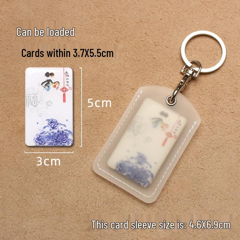 Transparenter tropfenförmiger Ausweishalter & Aufzugskartenhülle