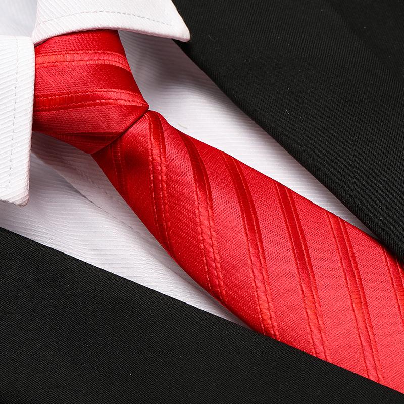 Men'S Formal Wedding Business Tie 8Cm Groom Wedding Banquet Burgundy Tie Hand Zipper Men And Women