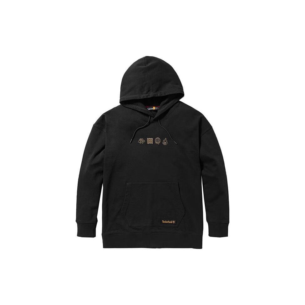 Timberland Men's Global Tree Logo Full-Zip Hoodie Black A6UM2-001