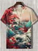 Ukiyo-e 3D Print T-Shirts Men's Summer Casual O-Neck Short Sleeve T Shirt Oversized Tees Harajuku Y2K Tops Men Clothing