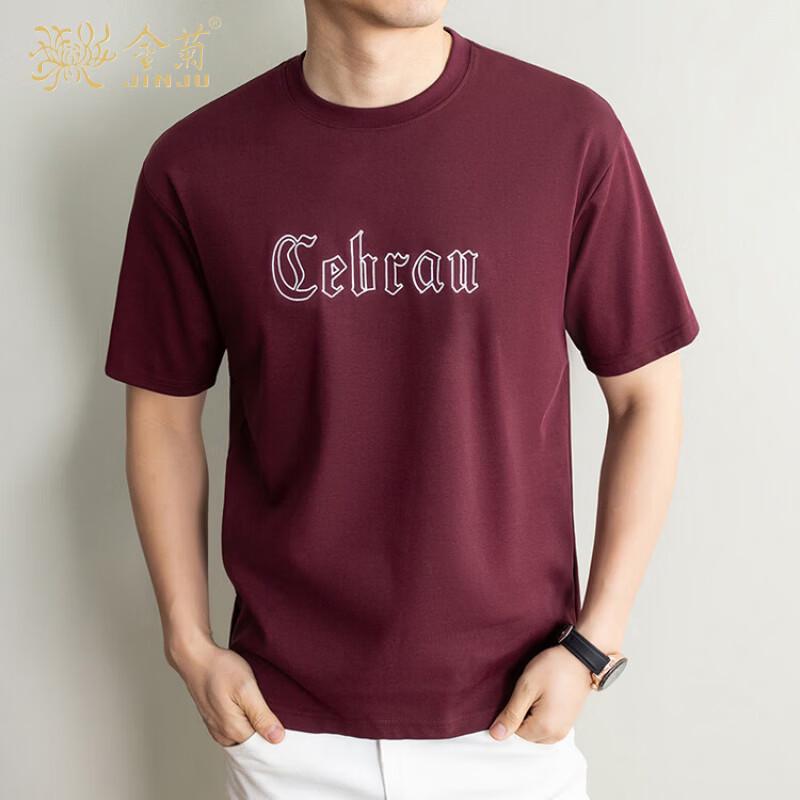 

Jinjv Men s Pure Cotton Short Sleeve T-Shirt with Letter Print 3XL
