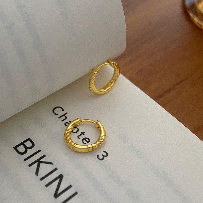 Twist Earbuds Wrapped Earrings Light Luxury French Retro Earrings Autumn and Winter New Earrings for Women