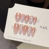 Ins Wind Gradual Change Hailey Pure Handmade Wear Nail Temperament White Boutique Manicure Fake Nail Patch