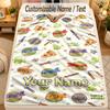 Flannel BlanketTeenage Mutant Ninja Turtles Custom Name Text Personalized Soft Warm Throw Blanket Home Decor Gift