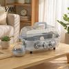 Portable Travel Cage Hamster with Tunnel, Transparent House Running Wheel Pet Playpen Accessories And Water Dispenser, 2-Tier Habitat for Small