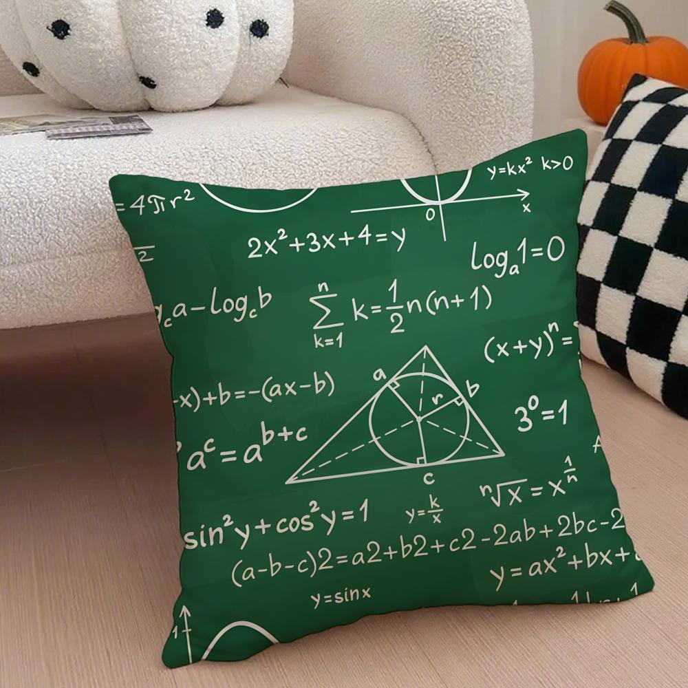 Universal International Day Of Mathematics Cushion Cover Throw Pillow Cover Hidden Button Durable Polyester Chair Cushion