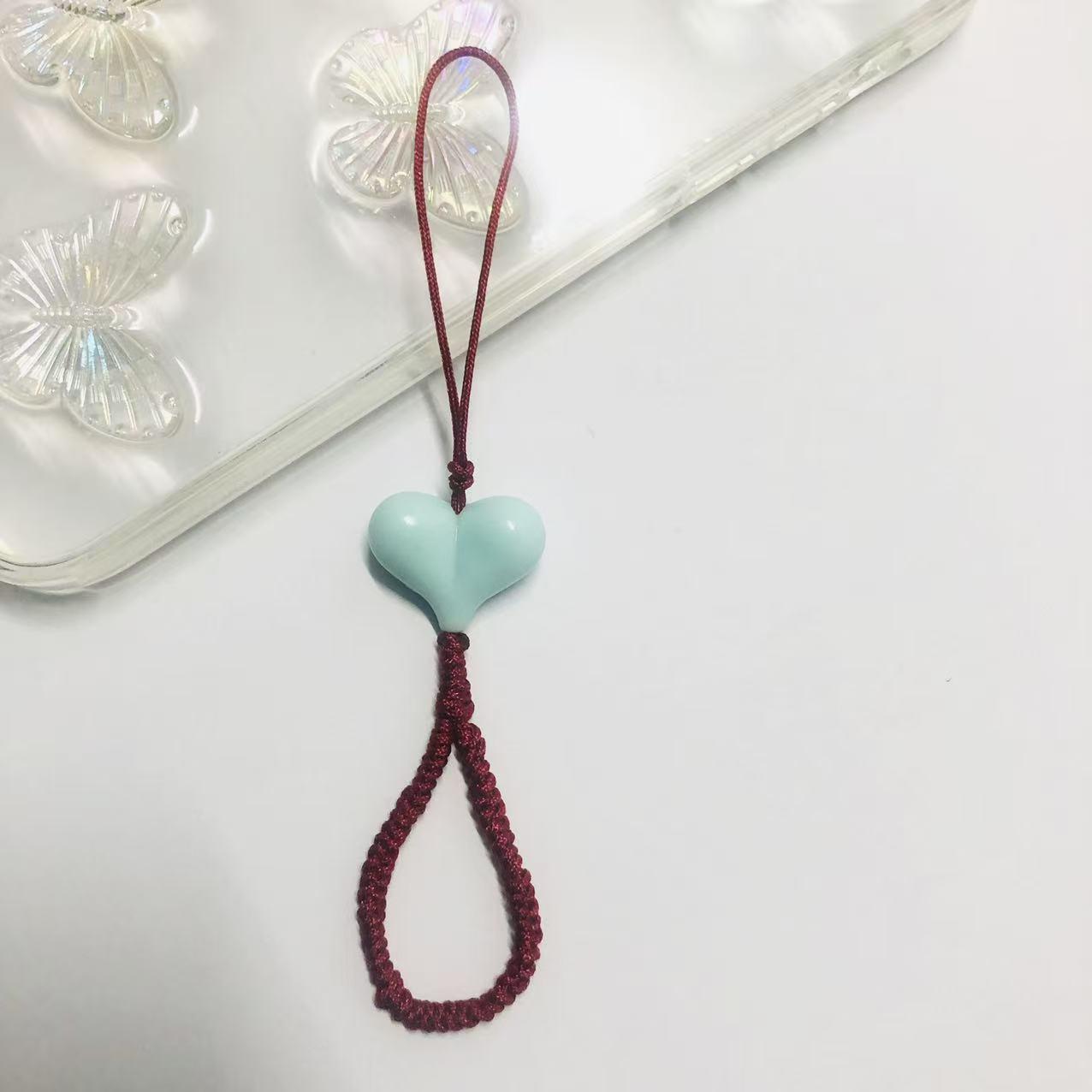 Handmade Heart Beads Tassel Bookmark & Fan Ornament - DIY Ancient-Style Gift Accessory