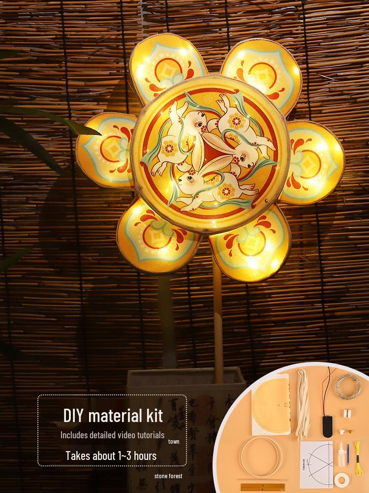 2025 Mid-Autumn DIY Handmade Pinwheel Lantern Kit - Intangible Cultural Heritage Gift for Team Building Holidays