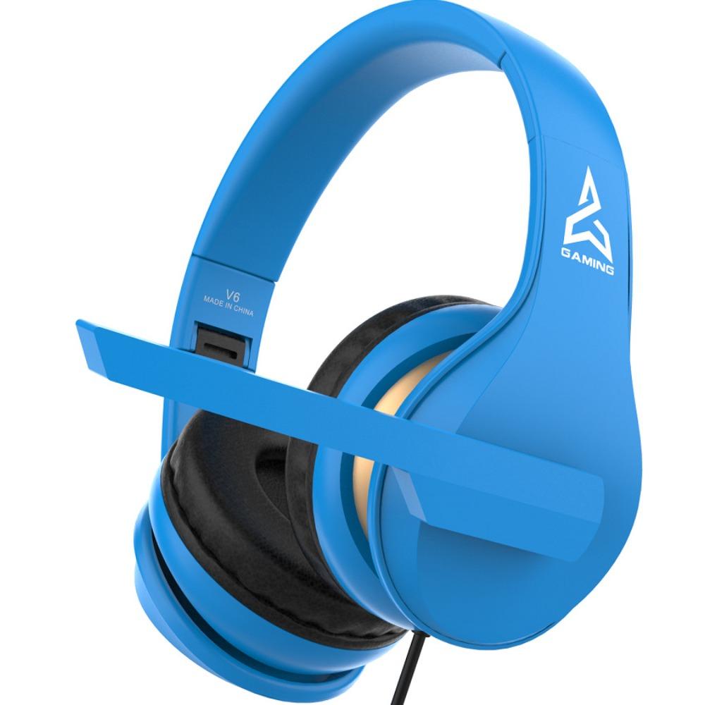 Casque Gaming V6 Stéréo avec Microphone pour Nintendo Switch Casque Gaming Filaire 3,5 mm pour Ps4 PC