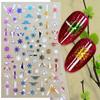 Winter Transfer Decals Xmas Christmas Nail Stickers Snowflakes 3D