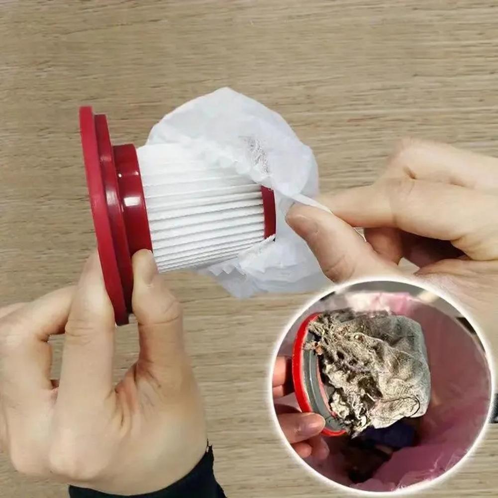 100PCS Disposable Vacuum Cleaner Filter Mesh Protective Cover Nonwoven Fabric Mesh Net For Vacuum Cleaner