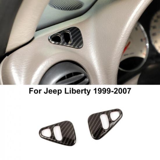 Armaturenbrett Vordere Seite Luftauslass Blende Für Jeep Liberty 1999-07 Kohlefaser