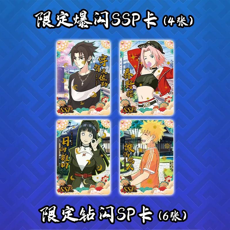Genuine Naruto Card Will of Fire Deluxe Collection Edition Card Naruto Sasuke Anime Character Cards Collection Toys Kids Gifts