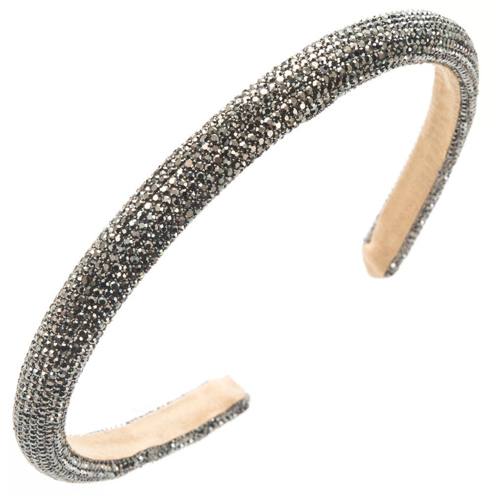 

rhinestone Small Padded Sponge Hairband Headband Adult Hair Accessories Hair Jewley серый