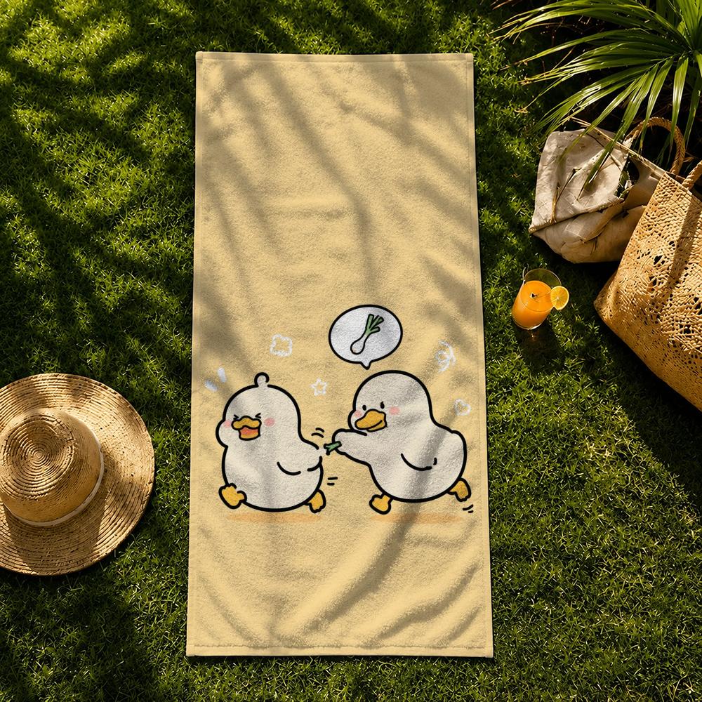 Animal Art D-Duck F-Funny Towel Towel beach towel, quick drying absorbent bath towel for Swim,Gym,Camping,Outdoor hot