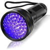 UV Flashlight 51 LED Pet Urine Detection Wildlife Observation Black