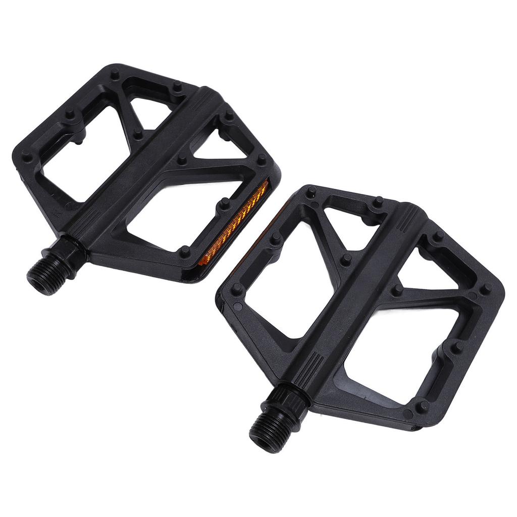 Bike Pedals Nylon Anti Slip Pins Sealed Bearing Lightweight Flat Platform Bike Pedals for Mountain