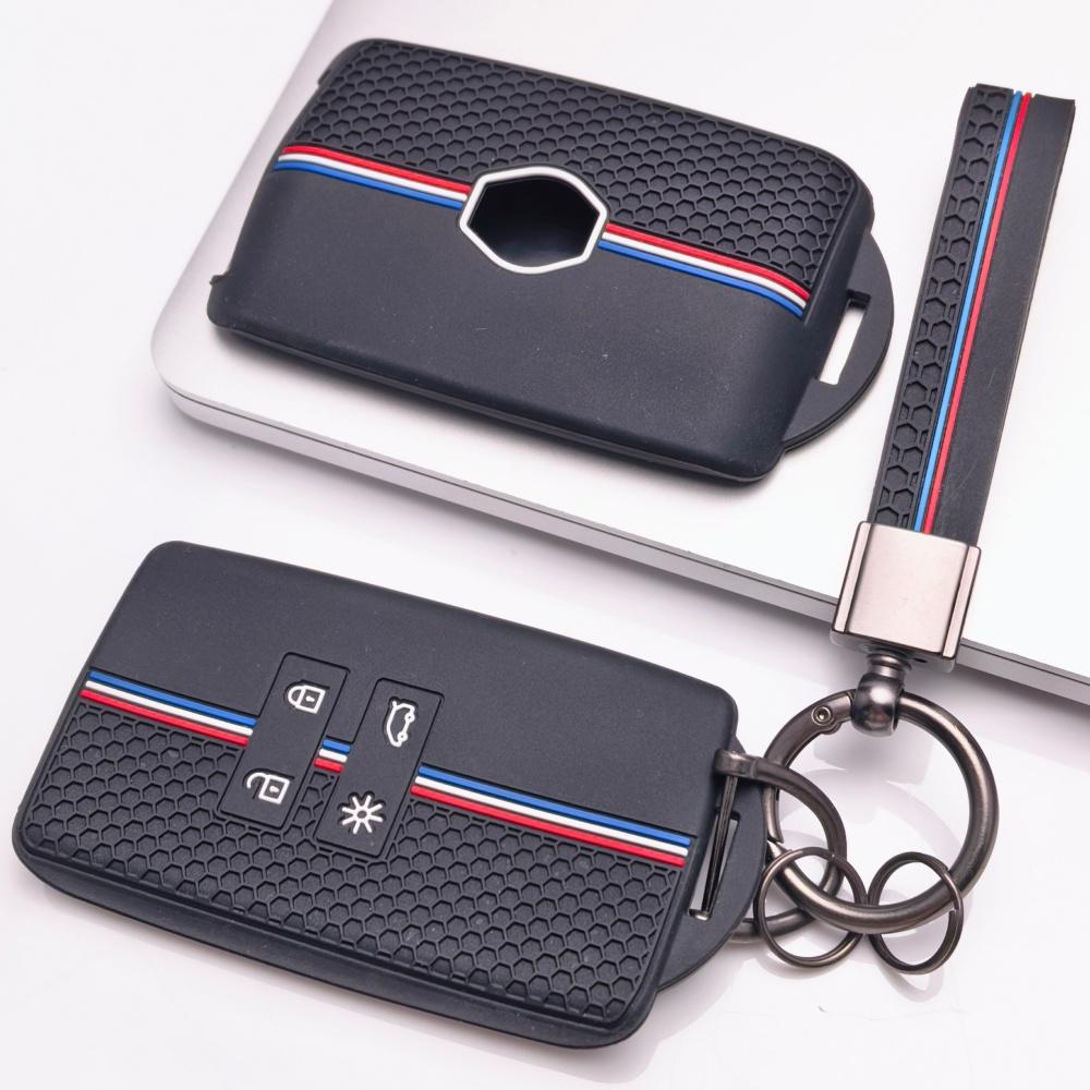 Silikonowe Etui na Kluczyk Samochodowy Kompatybilne z Renault Koleos Kadjar Megane Talisman Captur Espace Arkana Scenic Smart Key Etui Ochronne z Dopasowanym