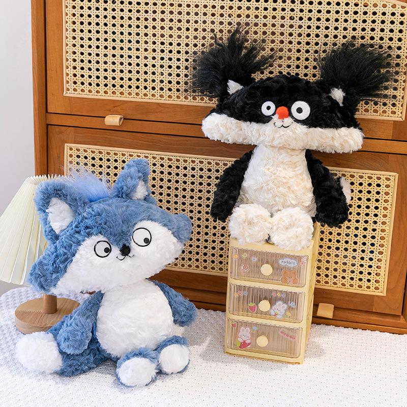 Originelles skurriles Fuchs-Plüschtier, niedliche lustige Aromatherapie-Fuchspuppe, Puppe, Wurfkissen, Ornament