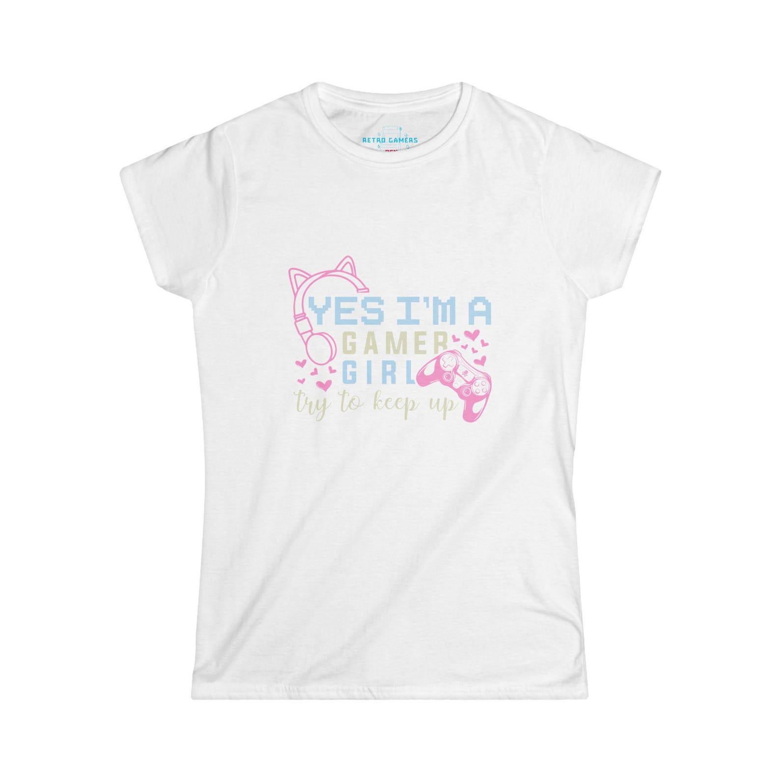 Gamer Girl Softstyle Tee: Funny Video Game Shirt S