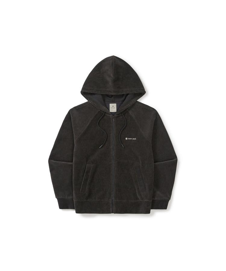 Snow Peak Corduroy Hoodie Zip Dark Small Women's S-Cropped GS-S25WWFFJ73, Men's/Women's, Charcoal,