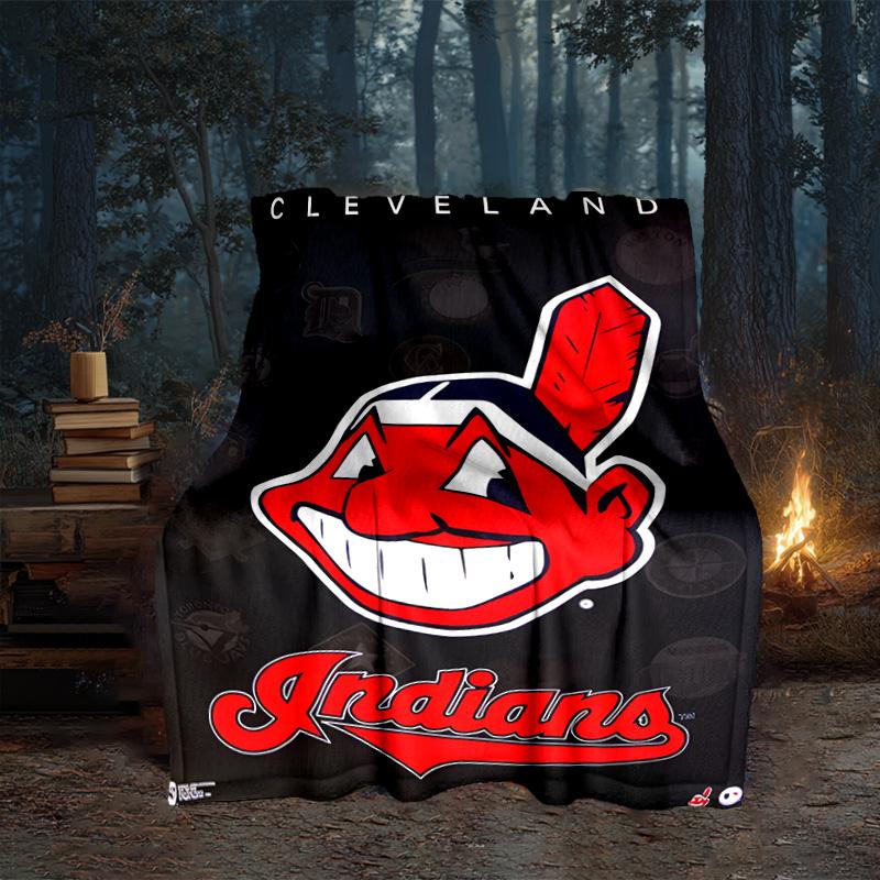 Cleveland Chief Symbol Blanket Flannel Throw for Sofa, Travel, Camping, Livingroom, Office, Chair and Bed Soft and Warm Holiday Gifts