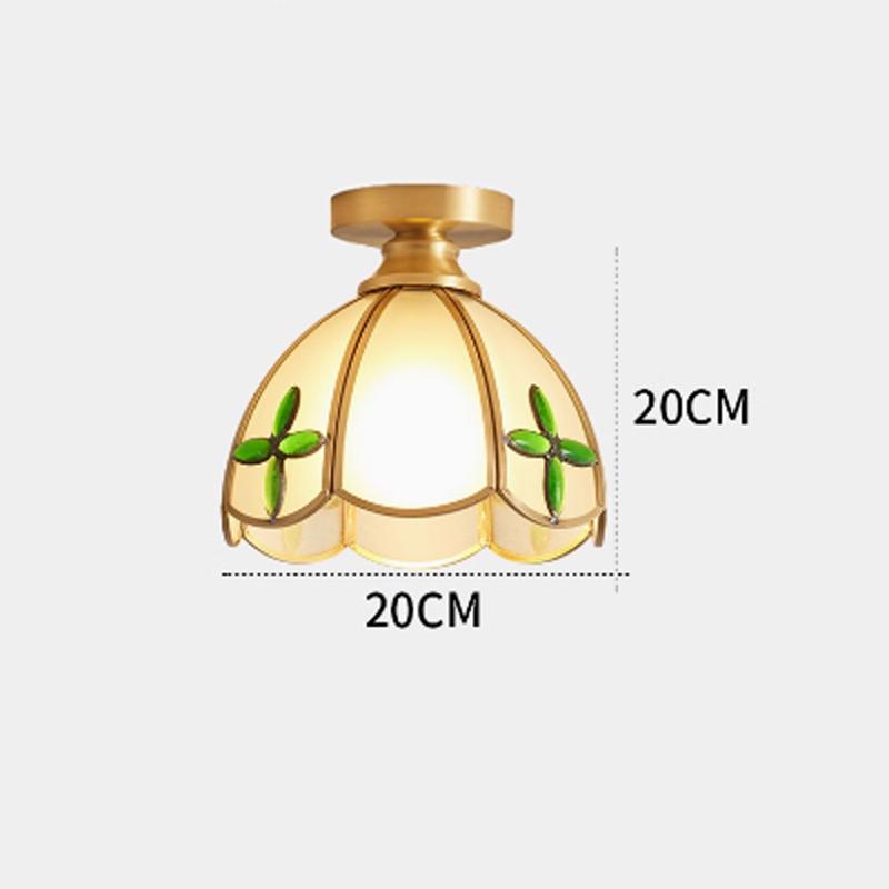 Tiffany Chandelier Retro Creative Stained Glass Lotus Pendant Light Corridor Bedroom Living Room E27 Single Head Hanging Lamps