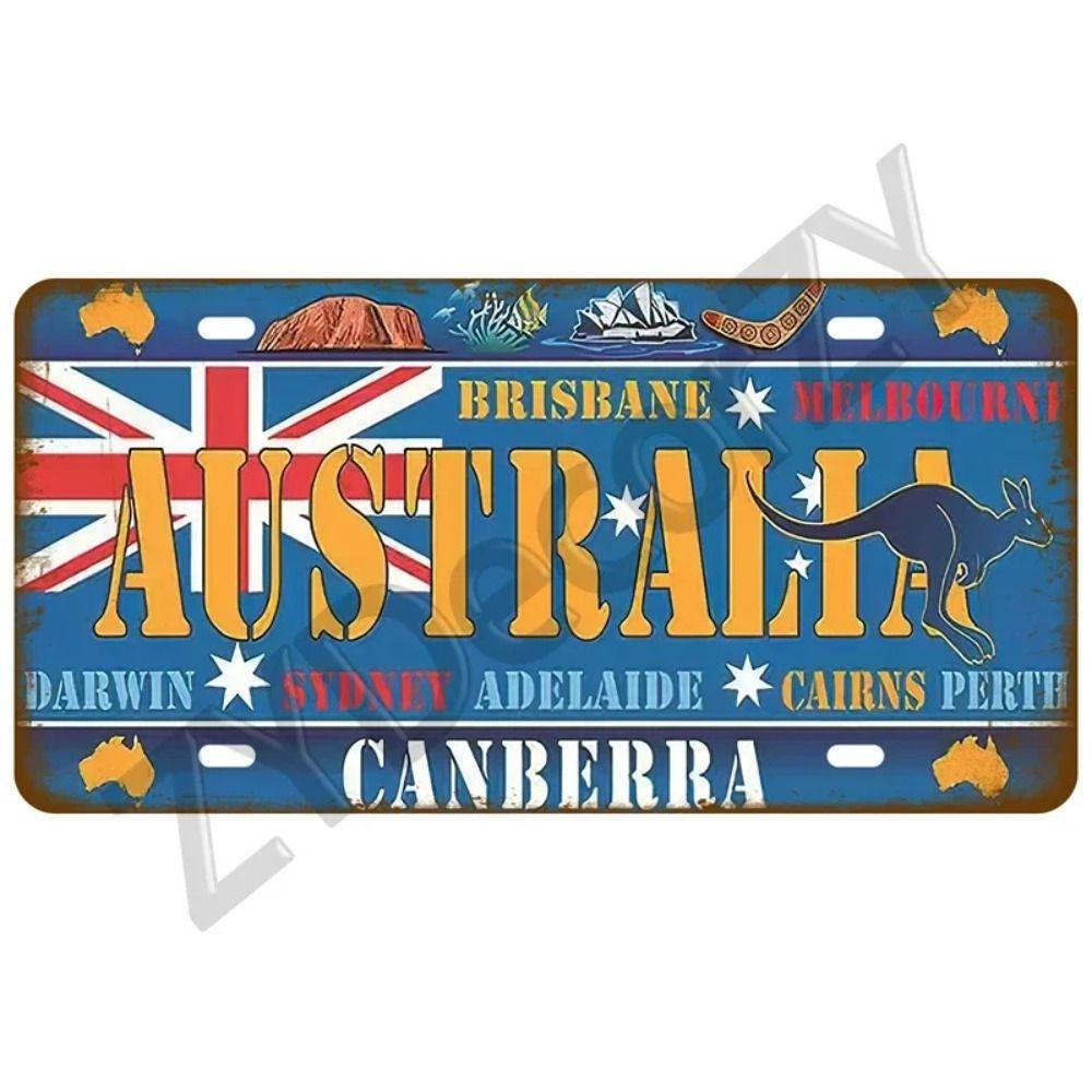 Retro Metal Tin Sign - Country License Plate for Home Bar Garage Man Cave Wall Decor